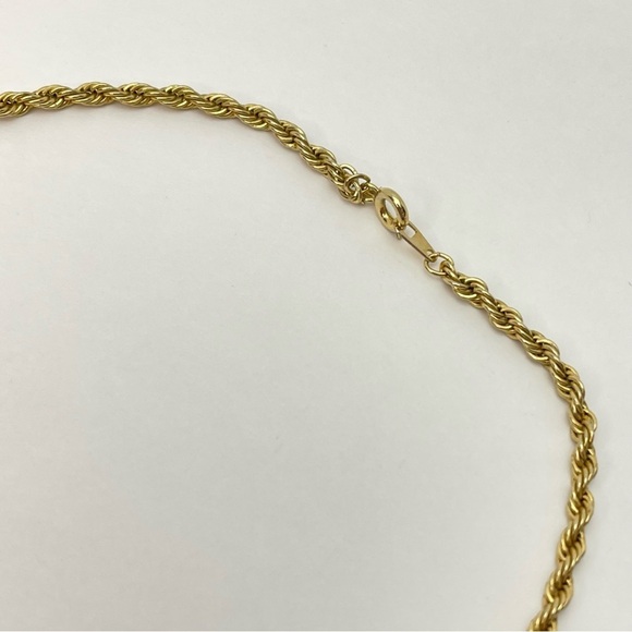 GOLD Tone Spiral Chain 24” with a Silver & Gold Pendant - Picture 14 of 14